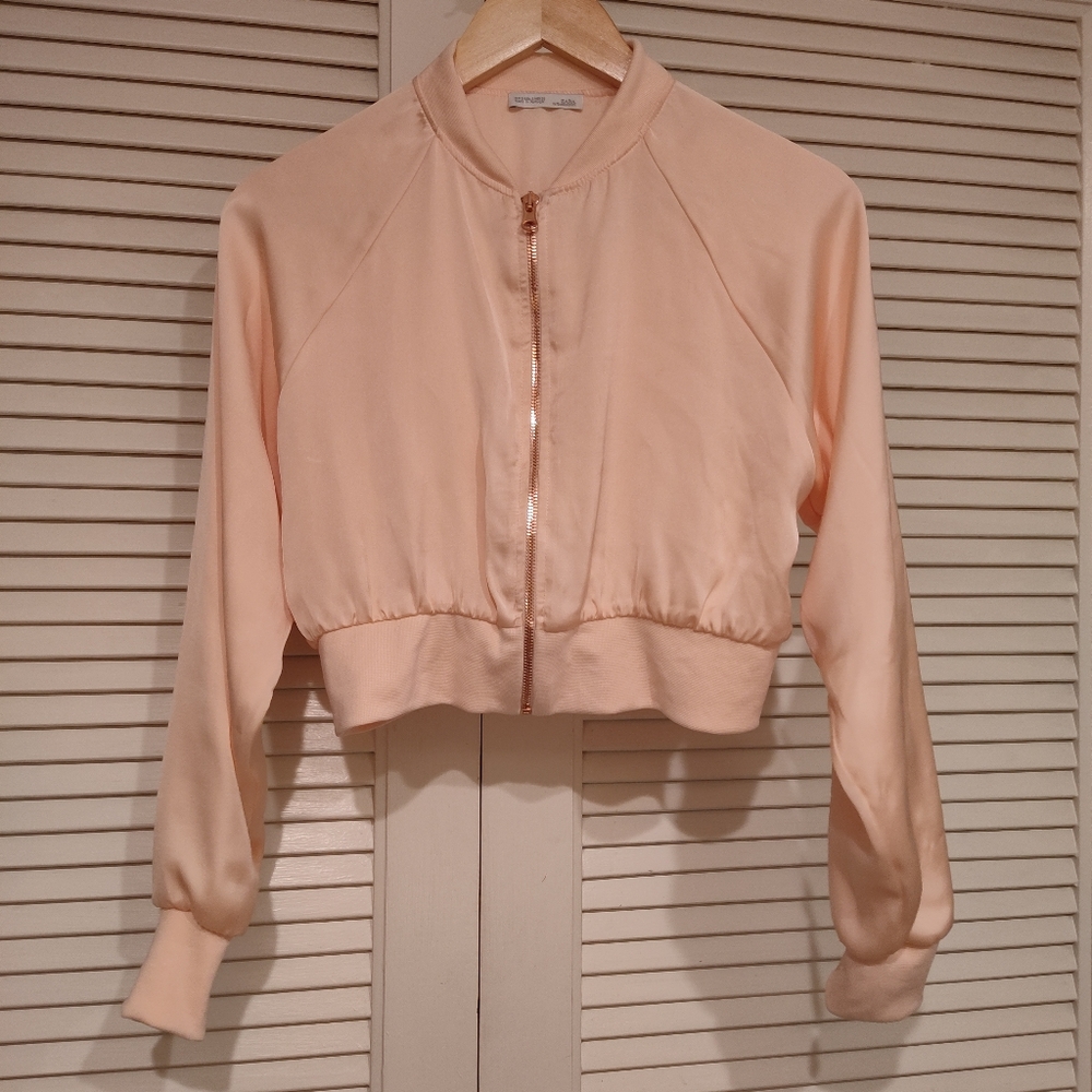 Zara cropped bomber jacket
